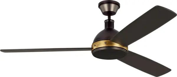 The Hicks ceiling fan combines timeless design with contemporary functionality. Its 60-inch span and dual-finish metalwork create visual interest while the integrated LED light kit provides energy-efficient illumination. - alternate view