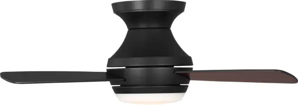 The Ikon 32" Hugger LED combines space-saving design with modern aesthetics. Its flush-mount profile and integrated LED lighting make it ideal for rooms with low ceilings, while reversible blades offer versatile styling options.