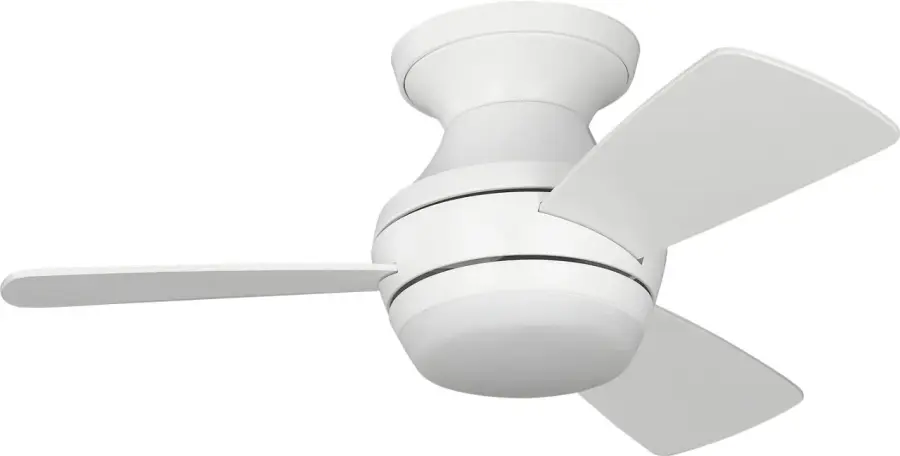 Ikon 32" Hugger LED Ceiling Fan with Light Kit - Image 1