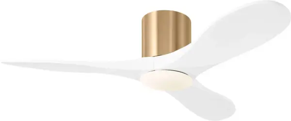 The Maverick Hugger combines modern minimalist design with powerful performance in a space-saving flush mount. Its 44" blade span and LED lighting make it ideal for bedrooms and offices with standard ceiling heights.