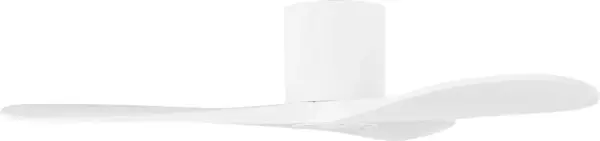 The Maverick Smart Hugger Fan combines modern minimalist design with powerful performance in a compact 44" size. Its flush-mount design makes it ideal for rooms with ceiling height constraints while maintaining style and functionality. - alternate view