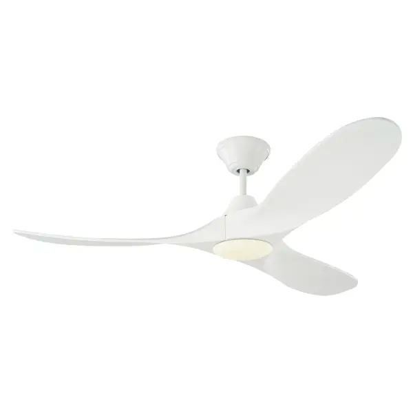 The Maverick 52" combines sleek modern design with exceptional energy efficiency. Its DC motor, hand-carved balsa wood blades, and integrated LED light deliver powerful airflow and ambient lighting with minimal energy use.