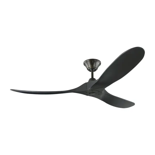 The Maverick 60" combines minimalist design with powerful performance. Its DC motor delivers 6637 CFM while using just 27 watts, earning Energy Star certification. Hand-carved balsa wood blades and damp rating make it versatile for indoor and covered outdoor spaces.