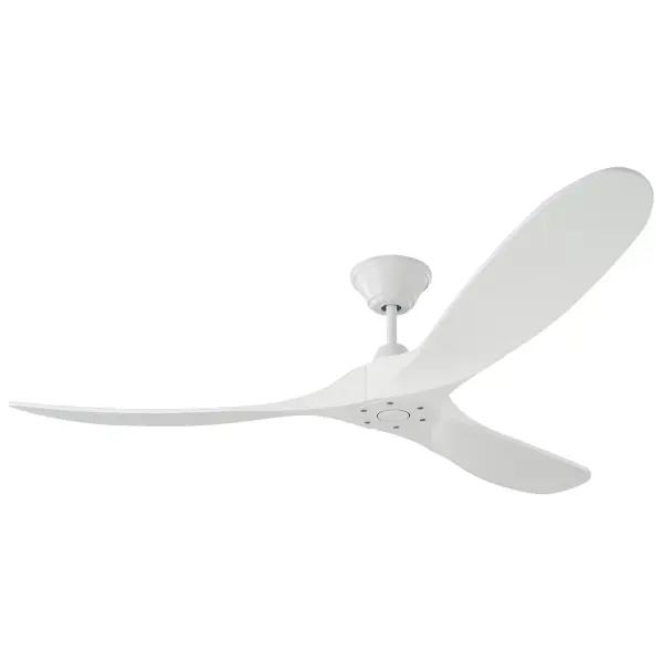 The Maverick 60" delivers powerful, whisper-quiet performance with a sleek modern profile. Its DC motor and hand-carved balsa wood blades combine energy efficiency with sophisticated design, making it ideal for large indoor and covered outdoor spaces.