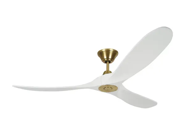 The Maverick delivers impressive 6637 CFM airflow with whisper-quiet DC motor operation. Hand-carved balsa wood blades and dual-finish design create a sophisticated modern aesthetic. ENERGY STAR qualified with outstanding 246 CFM/W efficiency.