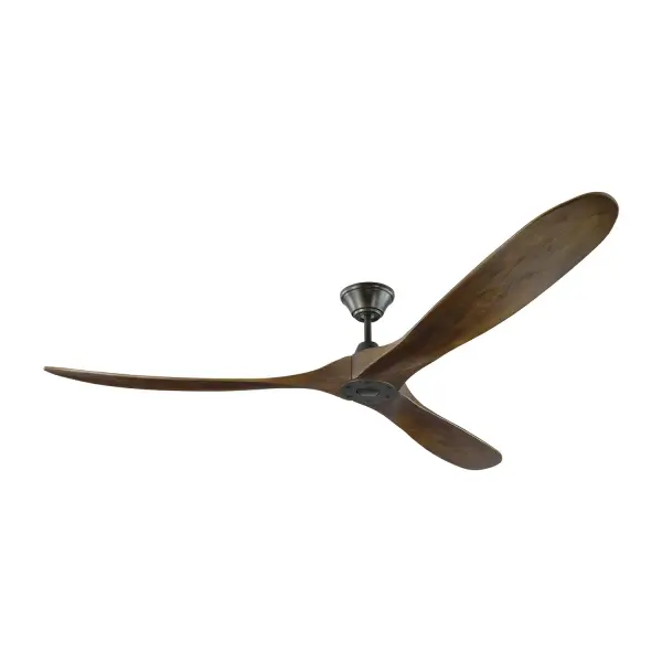 The Maverick 70" delivers commercial-grade performance with 6,821 CFM airflow and industry-leading 227 CFM/W efficiency. Its sleek 3-blade design with hand-carved balsa wood blades combines modern aesthetics with powerful DC motor technology, making it ideal for large spaces indoors or covered outdoor areas.