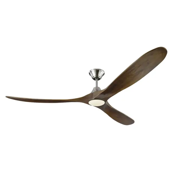 The Maverick 70" combines sleek modern design with superior performance. Its DC motor delivers 7336 CFM airflow while using just 22W, earning ENERGY STAR qualification. Hand-carved balsa wood blades and integrated LED lighting make this damp-rated fan ideal for large indoor and covered outdoor spaces.