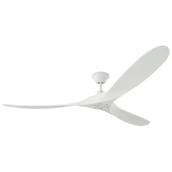 The Maverick 70" delivers impressive 6821 CFM airflow with remarkable energy efficiency at 227 CFM/W. Its sleek 3-blade design with hand-carved balsa wood blades creates a distinctive modern profile perfect for large spaces.