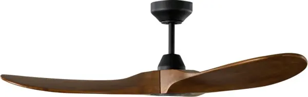 The Maverick Smart 44" combines artisanal craftsmanship with modern technology. Hand-carved balsa wood blades and a quiet DC motor make it perfect for smaller spaces indoors or out, blending seamlessly with natural, modern, or eclectic decor. - alternate view