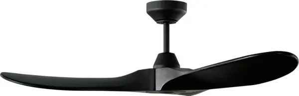 The Maverick Smart 44" combines artisanal craftsmanship with modern technology. Hand-carved balsa wood blades and a quiet DC motor deliver both beauty and efficiency in a compact footprint perfect for smaller spaces. - alternate view