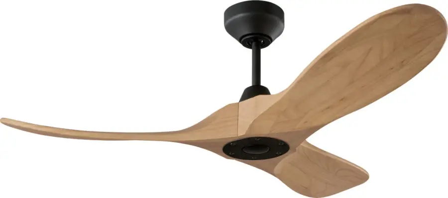 Maverick Smart 44" Ceiling Fan in Midnight Black with Natural Honey Blades - Image 2
