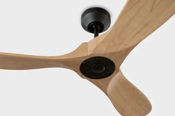 Maverick Smart 44" Ceiling Fan in Midnight Black with Natural Honey Blades - Image 3