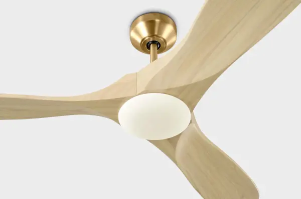 Maverick Smart 52" LED Ceiling Fan with Washed White Oak Blades - Image 3