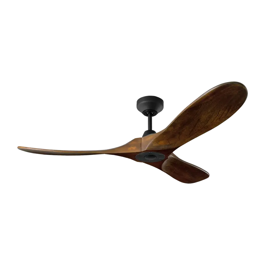 Maverick Smart 52" Ceiling Fan in Matte Black with Dark Walnut Blades - Image 1