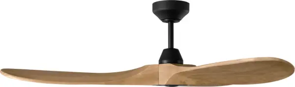 Maverick Smart 52" Ceiling Fan in Matte Black with Natural Honey Blades - Image 3