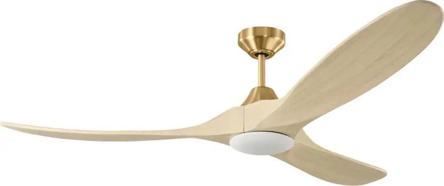 Maverick Smart 60" LED Ceiling Fan with Washed White Oak Blades - Image 1