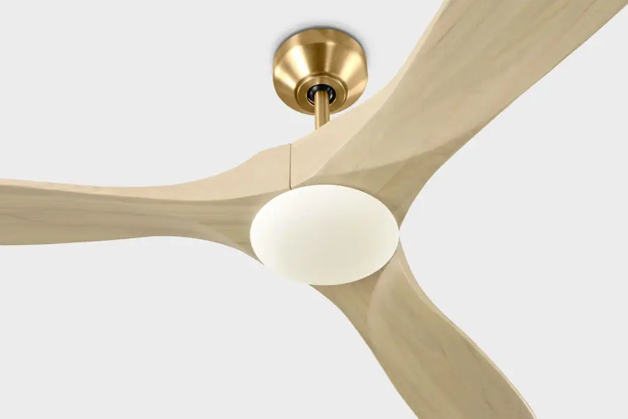 Maverick Smart 60" LED Ceiling Fan with Washed White Oak Blades - Image 4