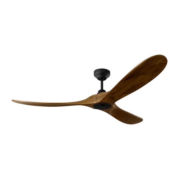 The Maverick Smart 60" combines impressive scale with refined aesthetics, featuring curved dark walnut blades and midnight black housing. Smart home integration via Alexa, Google Home, and SmartThings makes it ideal for tech-savvy homeowners seeking both style and convenience in larger spaces.