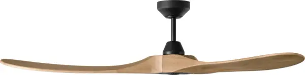Maverick Smart 60" Ceiling Fan in Midnight Black with Natural Honey Blades - Image 3