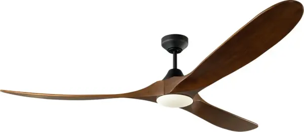 The Maverick Smart 70" combines artisanal craftsmanship with modern technology. Hand-carved balsa wood blades and energy-efficient DC motor deliver both beauty and performance for large indoor-outdoor spaces. - alternate view