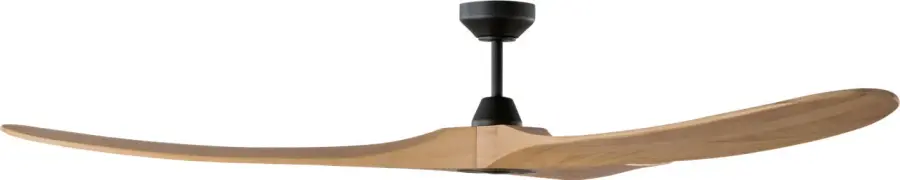 Maverick Smart 70" Ceiling Fan in Midnight Black with Natural Honey Blades - Image 2