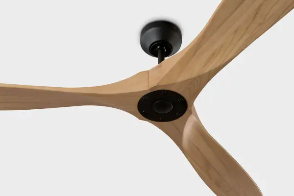 Maverick Smart 70" Ceiling Fan in Midnight Black with Natural Honey Blades - Image 3