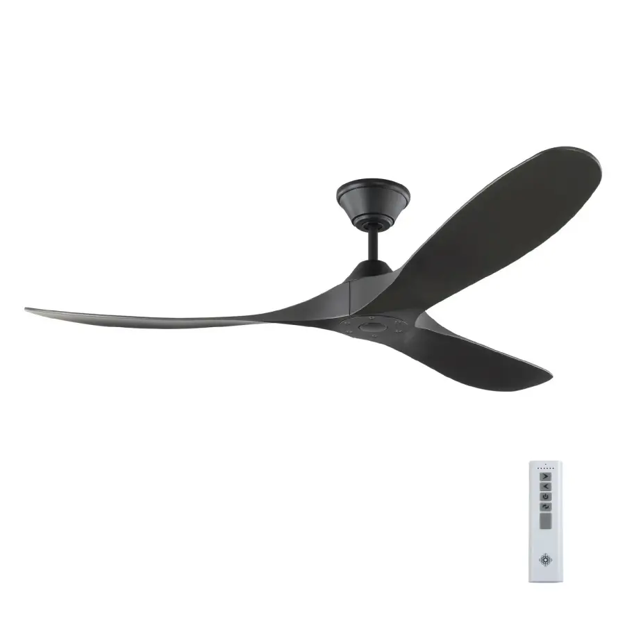 Maverick Coastal 60" Ceiling Fan in Midnight Black