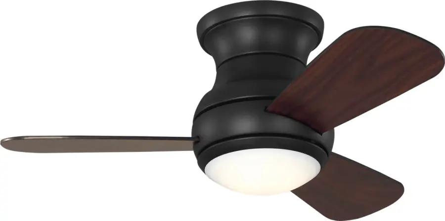 Orbis 32" Hugger LED Ceiling Fan in Midnight Black - Image 2