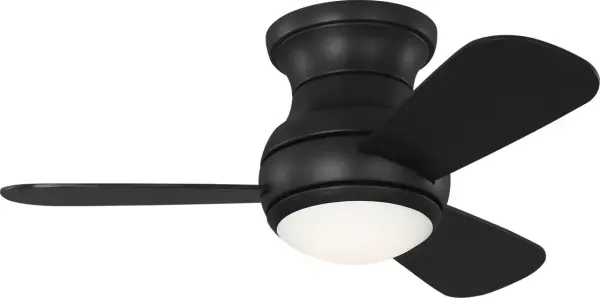 Orbis 32" Hugger LED Ceiling Fan in Midnight Black - Image 4