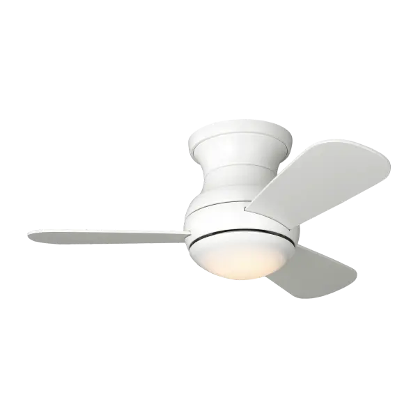 The Orbis 32" Hugger combines energy-efficient LED lighting with a low-profile design ideal for rooms with ceiling height constraints. Its smooth curved lines and matte white finish offer a clean, contemporary look.