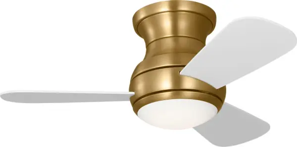 The Orbis 32" Hugger combines sleek contemporary design with practical functionality for rooms with ceiling height constraints. Its low-profile flush mount design and energy-efficient LED motor deliver excellent airflow without sacrificing style. - alternate view