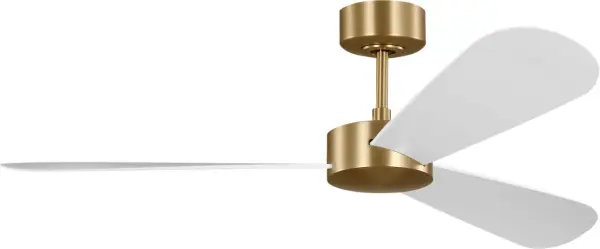 The Paddle Smart 52" by Barbara Barry combines nautical charm with modern technology. Rounded oar-shaped blades create a soft, sophisticated aesthetic while smart controls offer convenience. Damp-rated for versatility. - alternate view