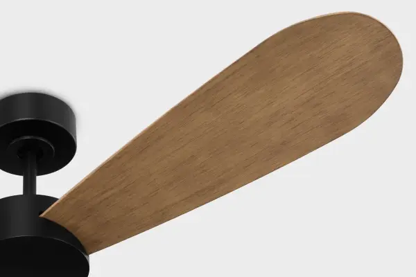 Paddle Smart 52" Ceiling Fan in Midnight Black with Oak Blades - Image 3