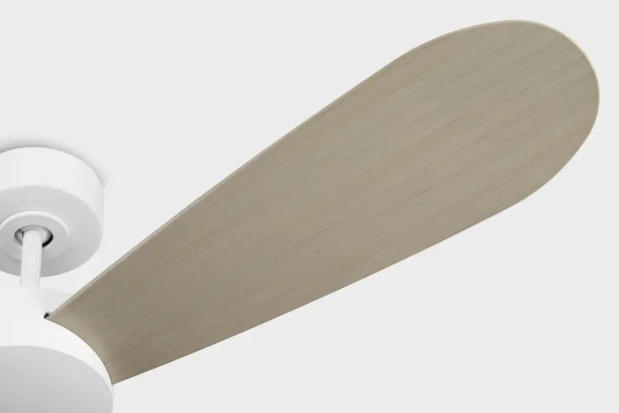 Paddle Smart 52" Ceiling Fan in Matte White with White Cerused Oak Blades - Image 4