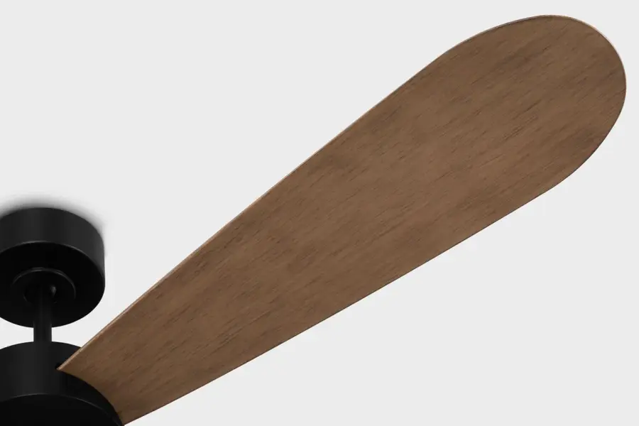 Paddle Smart 60" Ceiling Fan in Midnight Black with Oak Blades - Image 3