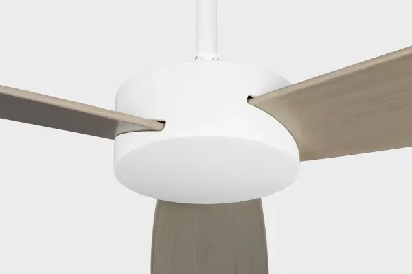 Paddle Smart 60" Ceiling Fan in Matte White with White Cerused Oak Blades - Image 3