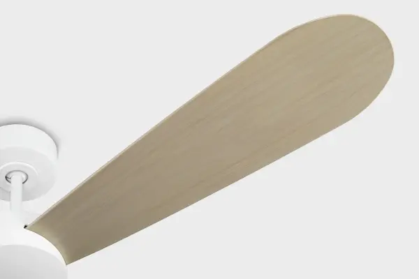 Paddle Smart 60" Ceiling Fan in Matte White with White Cerused Oak Blades - Image 4