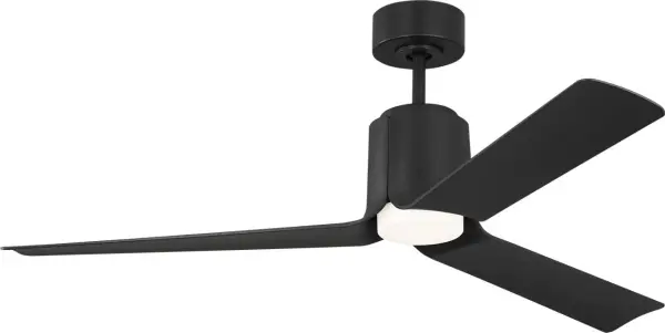 The Peel Smart 52" LED fan by Peter Bristol features innovative blade design that expands seamlessly from the housing for a clean, modern aesthetic. Damp-rated for versatile placement with smart home integration via Bond Home App.