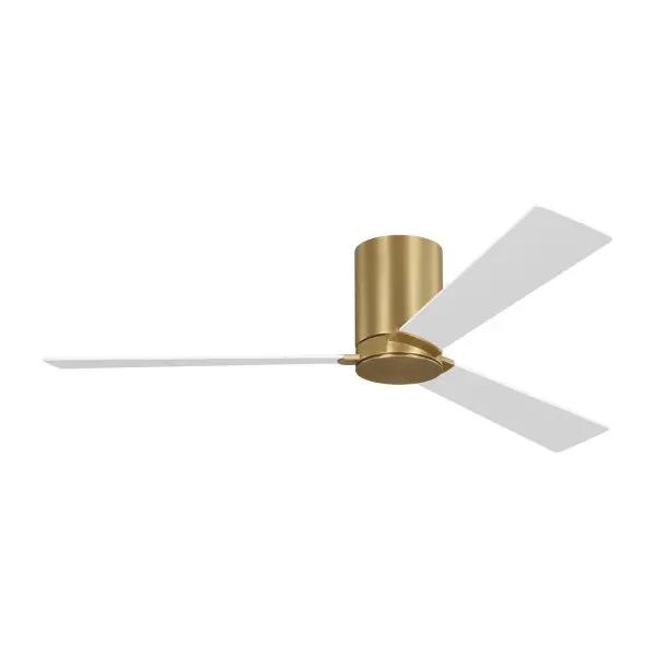 Rozzen 52" Hugger Ceiling Fan in Burnished Brass