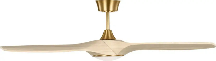 Selen Smart 52" LED Ceiling Fan in Burnished Brass with Washed White Oak Blades - Image 2