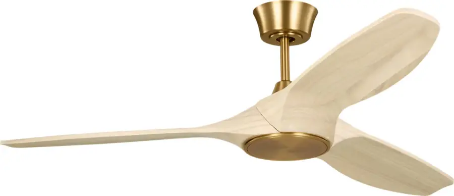 Selen Smart 52" LED Ceiling Fan in Burnished Brass with Washed White Oak Blades - Image 4