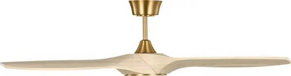 Selen Smart 52" LED Ceiling Fan in Burnished Brass with Washed White Oak Blades - Image 5