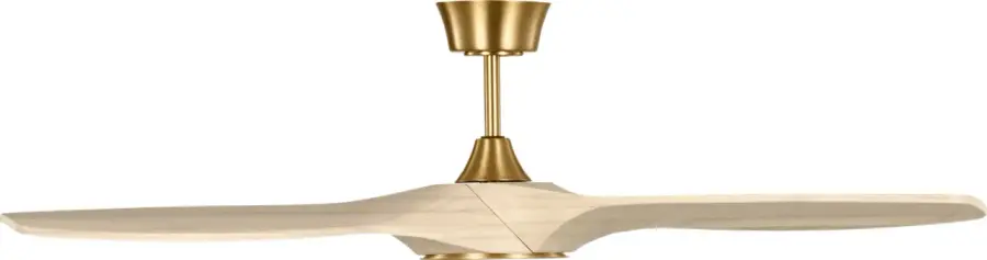 Selen Smart 52" LED Ceiling Fan in Burnished Brass with Washed White Oak Blades - Image 5