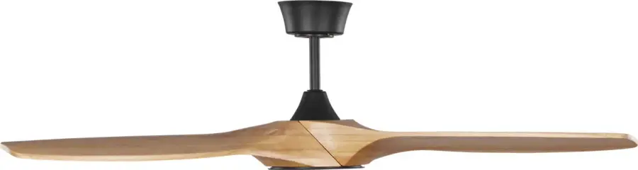Selen Smart 52" LED Ceiling Fan in Midnight Black with Natural Honey Blades - Image 6