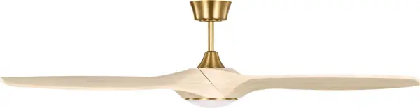 Selen Smart 60" LED Ceiling Fan in Burnished Brass with Washed White Oak Blades - Image 3