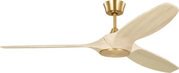 Selen Smart 60" LED Ceiling Fan in Burnished Brass with Washed White Oak Blades - Image 4