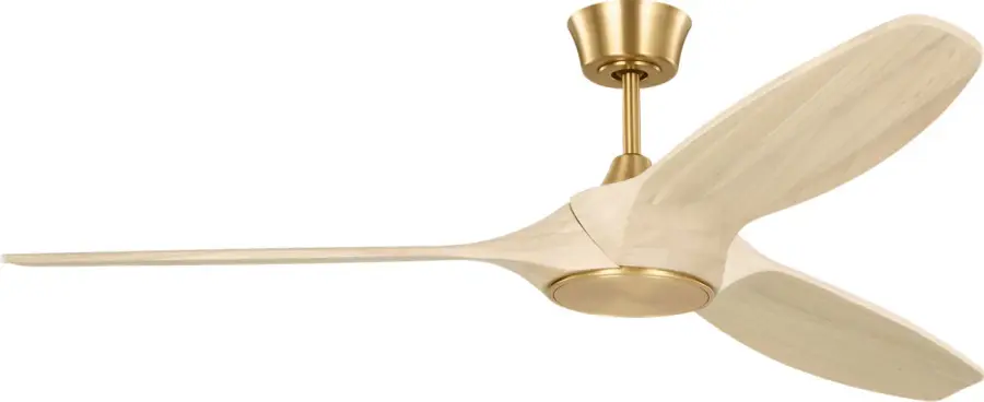 Selen Smart 60" LED Ceiling Fan in Burnished Brass with Washed White Oak Blades - Image 4