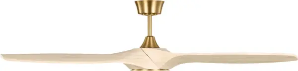 Selen Smart 60" LED Ceiling Fan in Burnished Brass with Washed White Oak Blades - Image 5