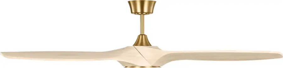 Selen Smart 60" LED Ceiling Fan in Burnished Brass with Washed White Oak Blades - Image 5