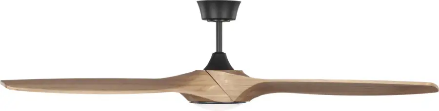 Selen Smart 60" LED Ceiling Fan in Midnight Black with Natural Honey Blades - Image 5